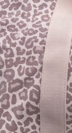 Super grote Shopper / Strandtas / weekendtas. Stevig katoen Canvas. Oudroze panter.