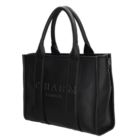 Laptop / werk / school tas van Charm. Zwart imitatie leer