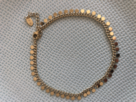 Enkelbandje Stainless steel met rondjes. Goudkleurig.