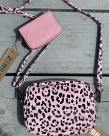 Set van het merk Zebra. Tasje + portomonnee. Roze panter