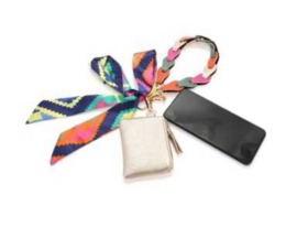 Telefoon hanger / sleutel hanger + mini porto. Felle kleuren.