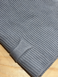 Tóp omslagdoek / poncho met lus. Gebreid. Jeans blauw