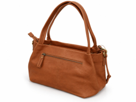 Bag 2 Bag medium grote tas, model Clyde,  écht leer.