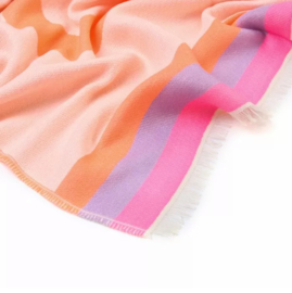 Super zachte L O V E sjaal. Neon kleuren Roze / oranje combi.