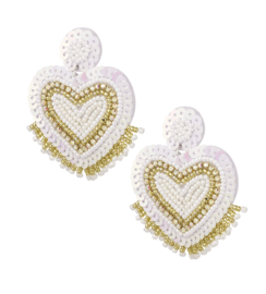 Statement oorbellen Hart. 3 kleuren.