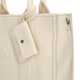 Laptop / werk / school tas van Charm. Crème  imitatie leer