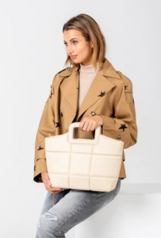 Chabo Queens bag. Crème. Echt leer.