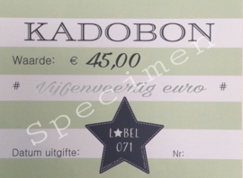 Kadobon 45,00