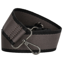 Schouderband / cameraband / tassenriem.  Antraciet-Zwart
