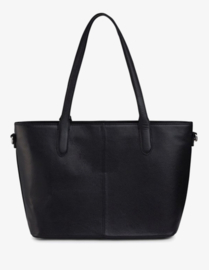 Bag 2 Bag grote luxe laptop tas Paris. Zwart. écht leer.