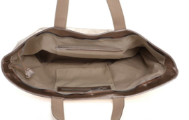 Grote half glanzende Shopper / Strandtas Seychellen, kleur PINK champagne