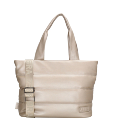 Zebra gewatteerde tas / shopper, leather-look. Medium model Evie. verschillende kleuren