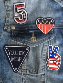 Opstrijkbare Patches-emblemen, AMERICAN SPORTS.