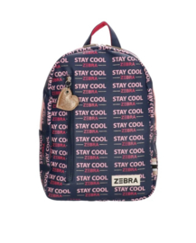 Mooie kids rugtas M van het merk Zebra.  “Stay Cool”. Navy /roze.