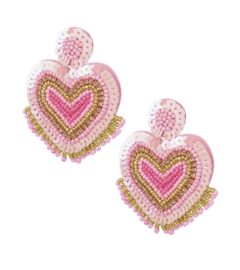 Statement oorbellen Hart. 3 kleuren.