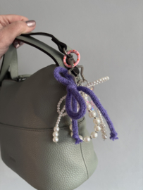 Kleurrijke tashanger / bag charm / sleutelhanger Handgemaakt.