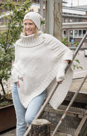 Knit Factory, gebreide handwarmers / wanten zonder vingers. Jeans blauw