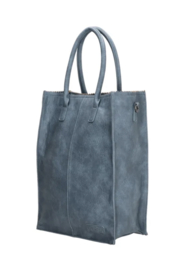 Kartel bag - tas XXL van ZEBRA. Gevoerd + laptop vak. Half glans. Jeans blauw
