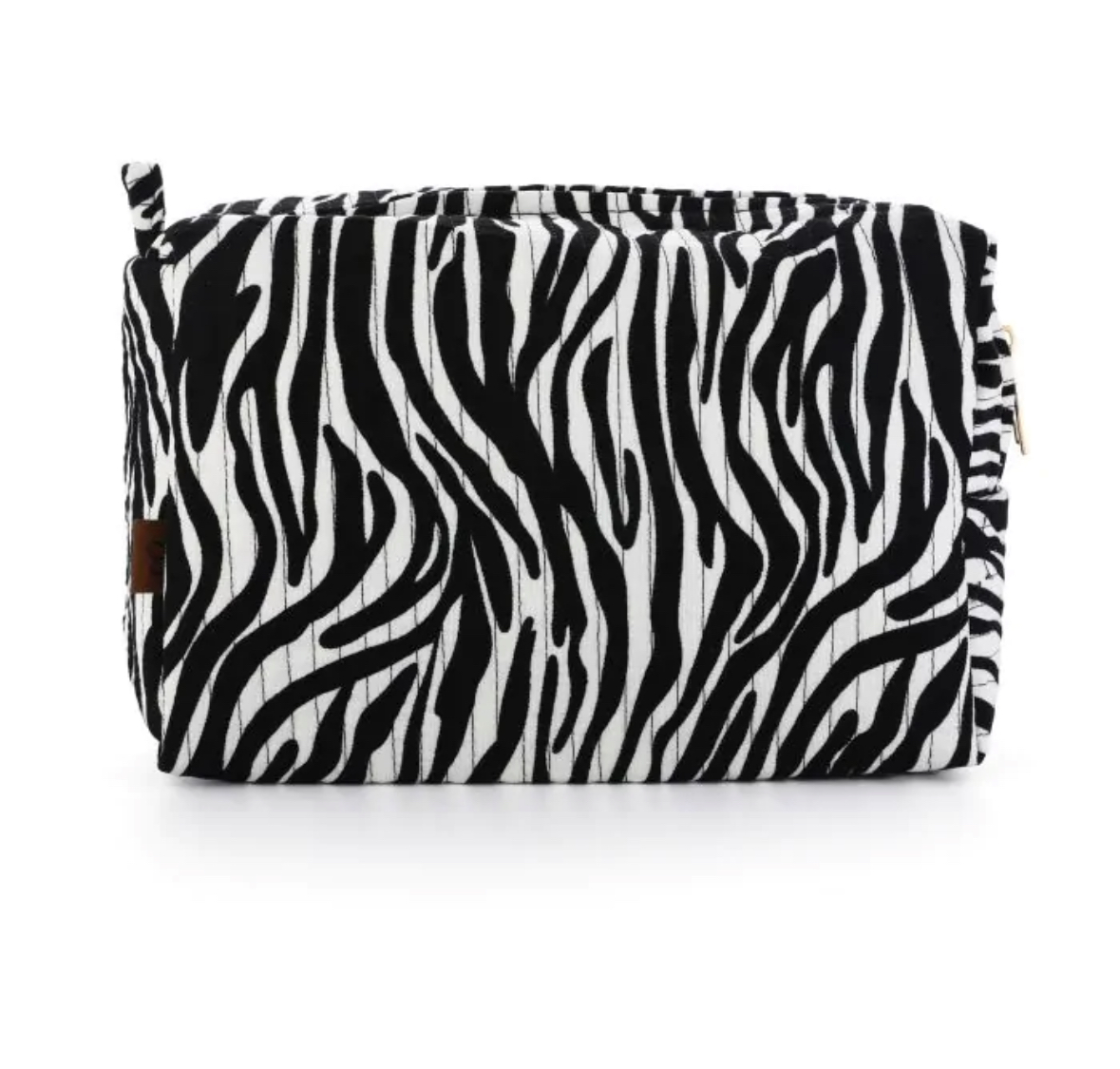 Leuke  toilettas. Zebra zwart-wit.Maat M