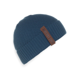 Beanie Knit Factory. Petrol blauw.