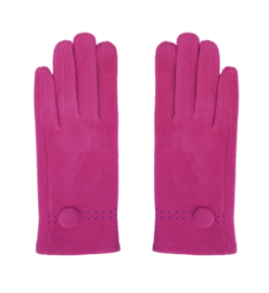 Handschoenen van jersey stof met knoop. DIV kleuren.