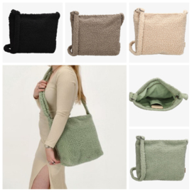 Teddy tas,  medium model. DIV kleuren.