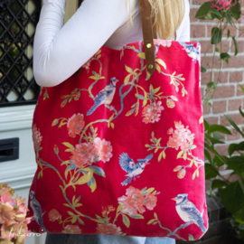 Mooie fluwelen clutch / toilettas Vivienne van Imbarro, Donker Fuchsia roze.