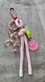 Tas- / sleutelhanger / bagcharm. Roze