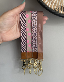 Stationery gift. Keycord / sleutelhanger lus, zebra dessin.