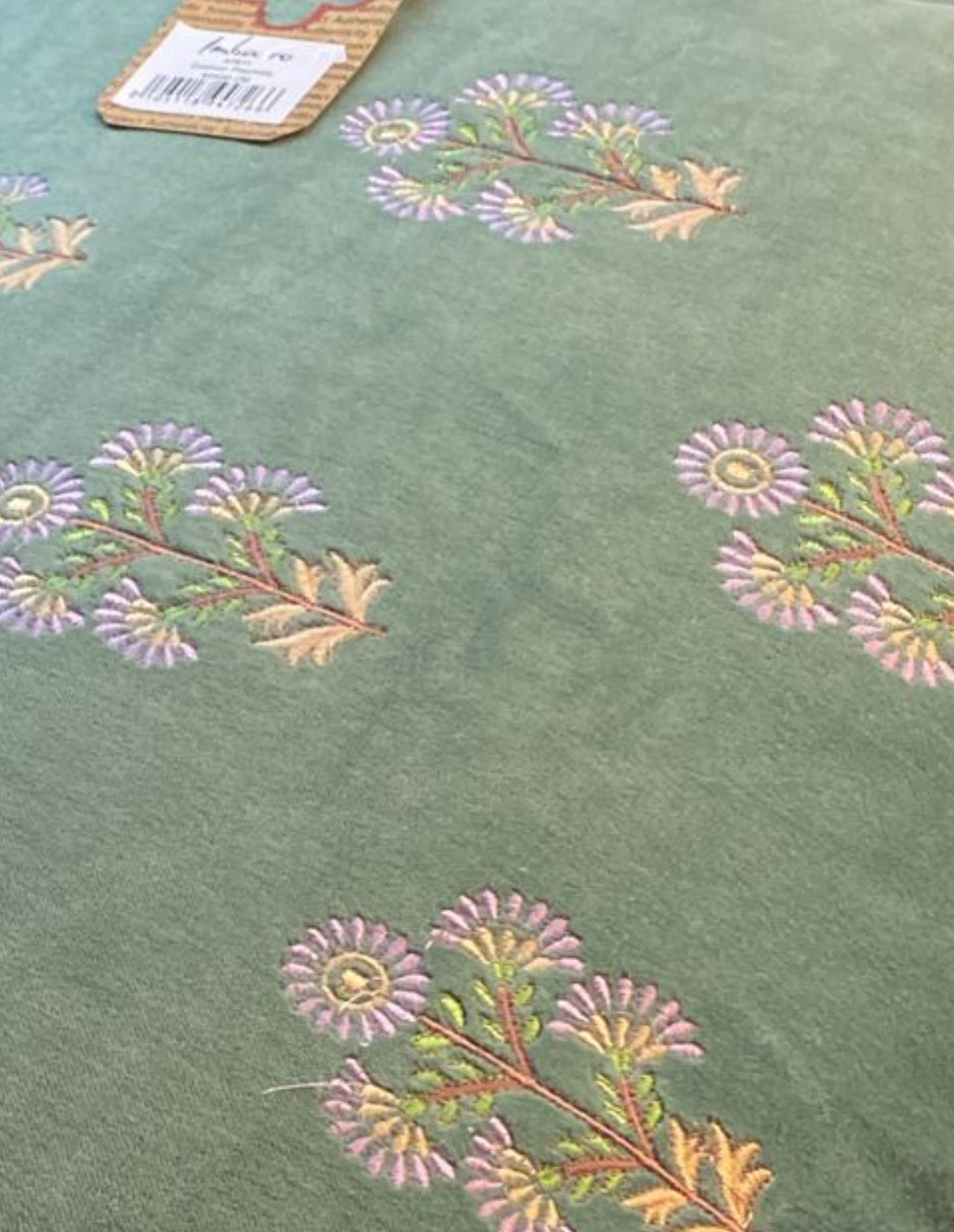 Mooie fluwelen shopper Fleurville van Imbarro. Groen