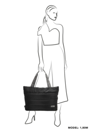 Zebra gewatteerde tas / grote shopper, Elske Mombag, groot horizontaal model. 5 verschillende kleuren.