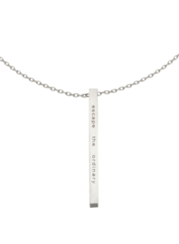 RVS (stainless steel) ketting “escape the ordinary” Zilverkleurig.