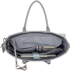 Super leuke “harde” laptop tas  van Charm. Lichtblauw / ijsblauw