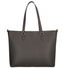 Super leuke “harde” (school) tas  van Charm. Donkerbruin.