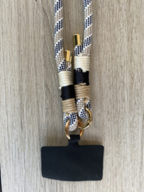 Telefoon koord van dik gemeleerd materiaal. + inlay card