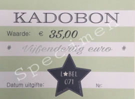 Kadobon 35,00