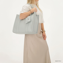 Laptop / werk / school tas van Charm. Ijsblauw. imitatie leer