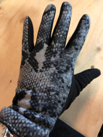 Handschoenen, Zwart / snake.