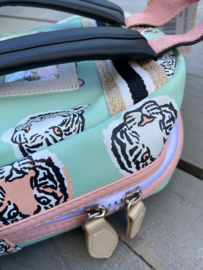 Mooie kids rugtas van het merk Zebra. Mintgroen - tijger  print