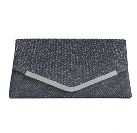 Party tasje /clutch sparkle. Zwart (antra)  glitter