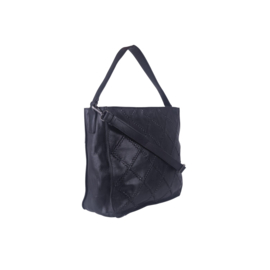 Bag 2 Bag  grote tas ruit dessin  “ Luras “, écht leer. 3 kleuren