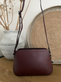 Bag2Bag  tasje Riga. Navy of Bordeaux
