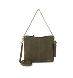 Bag 2 Bag Mooie suède tas Sala, 3 kleuren écht leer.