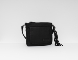 Bag 2 Bag  tasje met voorvak, model “ Hamna “, écht leer. Foggy Grey.