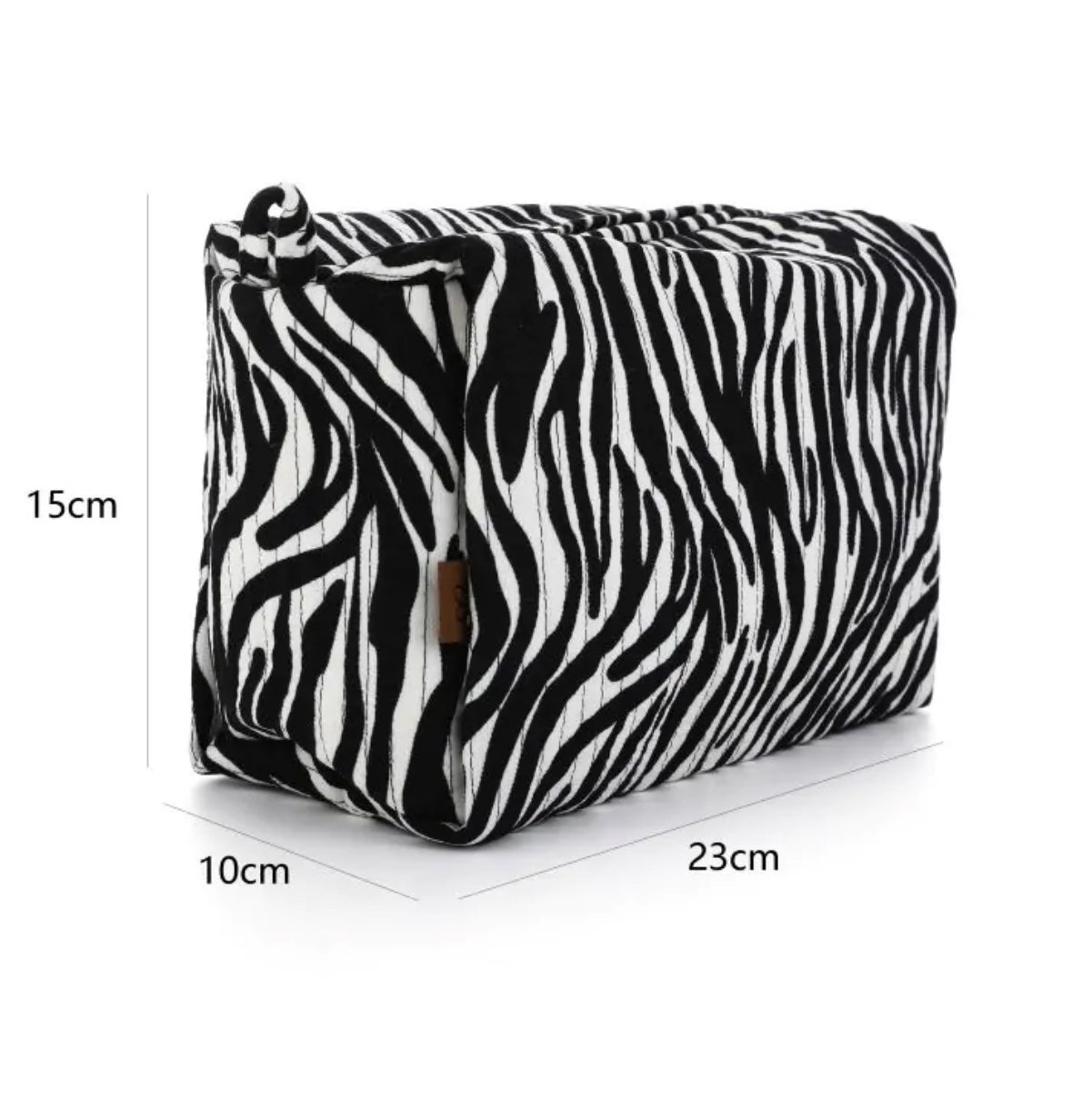 Leuke  toilettas. Zebra zwart-wit.Maat M