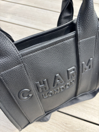 Kleine tas van Charm. Zwart  imitatie leer