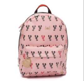 Mooie kids rugtas van het merk Zebra. Roze - kreeften print