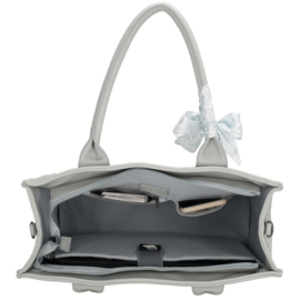 Laptop / werk / school tas van Charm. Ijsblauw. imitatie leer