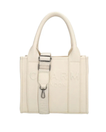Kleine tas van Charm. Crème  imitatie leer