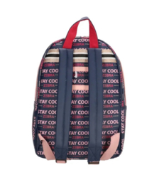 Mooie kids rugtas M van het merk Zebra.  “Stay Cool”. Navy /roze.